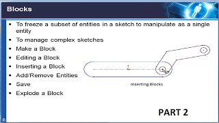 21 Blocks in Solidworks Part 2- Make a Block, Editing a Block, Inserting a Block, Save, Add Entities Net Worth