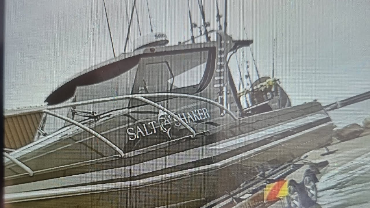 Fishing out Taranaki for a fishing comp shot gun start (Snapper kahawai trying for a marlin)