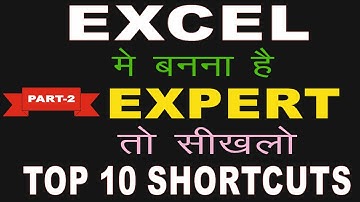 Excel Shortcut Keys in Hindi | Part 2 | Excel shortcuts |Excel Shortcut Keys| Shortcut keys in Hindi