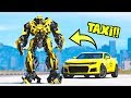 Can Bumblebee Transformer be a TAXI driver?! (GTA 5 Mods Gameplay)