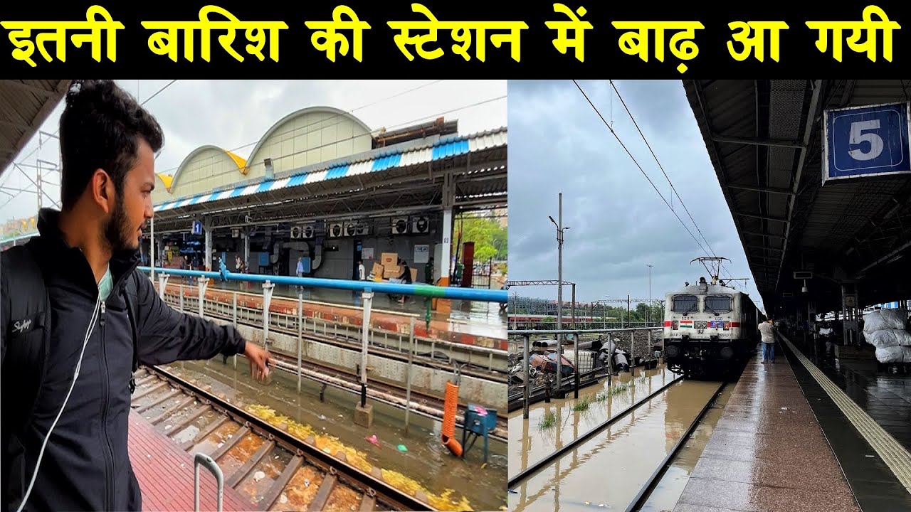 *Itne khatarnak barish ajtak nhi dekhi* Banglore To Mumbai Train Journey In extreme Rain