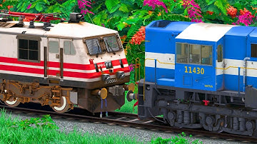 WDM3D RESCUE WAP5 LHB EXPRESS TRAIN | BUMPY RAILROAD | Train Simulator | Railworks 3 | NTG GAMING