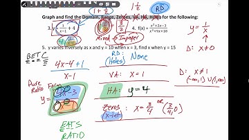 Algebra 2 | Unit 8 - Rational Functions (Week 4a)