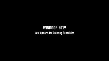 WinDoor - Creating Schedules That Use Door or Window Types