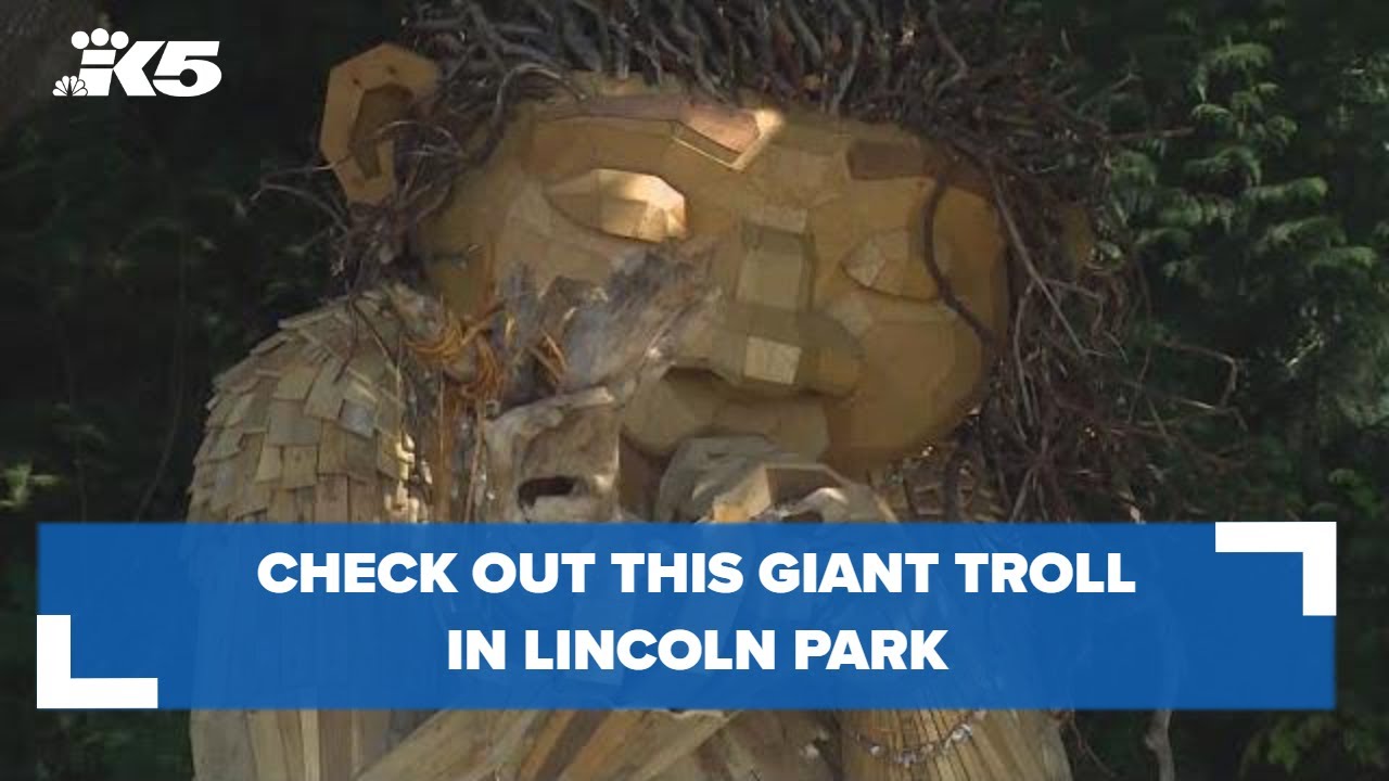 Giant troll sculpture unveiled at Seattle's Lincoln Park YouTube