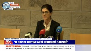 Disparition De Justine Vayrac: Conférence De Presse De La Procureure De La République De Brive