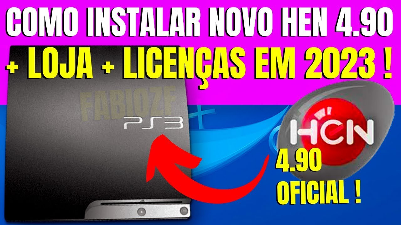 Instalação Hen 4.90 PS3!!! Jogue Online!!!! 