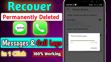 How To Recover Permanently Deleted Call History And Messages In Android | Restore Messages In 2023