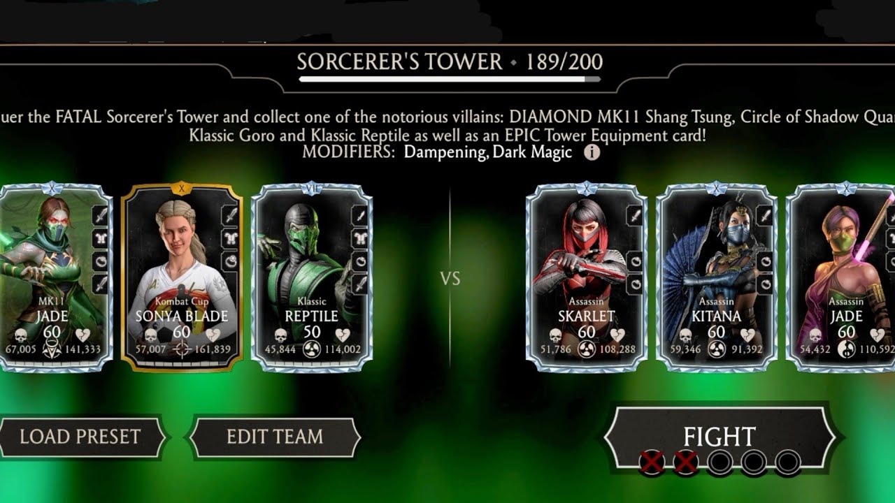 Annoying Assassin Ladies finally got defeated at Fatal Sorcerer's Tower 189 | MK mobile gameplay
