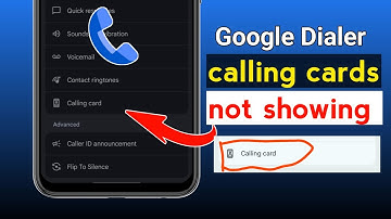 Calling Card Option Not Showing Google Dialer | Fix Problem Easily