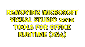Removing Microsoft Visual Studio 2010 Tools for Office Runtime (x64)