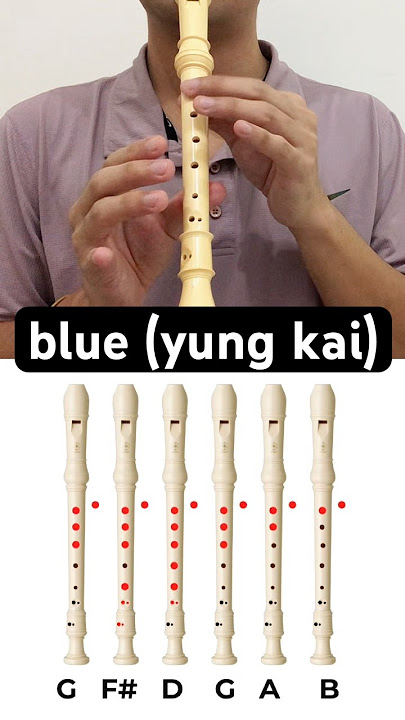 blue - yung kai #Shorts #Recorder #Flute #tutorial #woodwindinstrument #cover #music