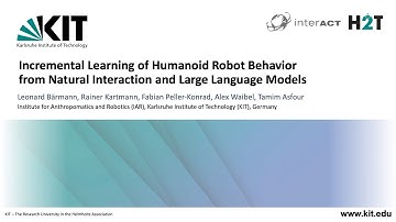 Incremental Learning of Humanoid Robot Behavior from Natural Interaction and Large Language Models