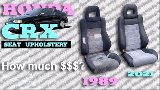 Honda CRX Seat Upholstery - Make it So