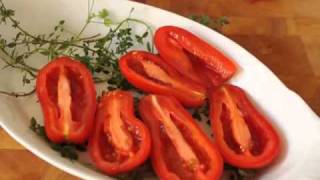 Learn how to make oven-dried san marzano tomatoes! visit
http://foodwishes.com get more info, and watch over 400 free video
recipes. enjoy this oven-dried...