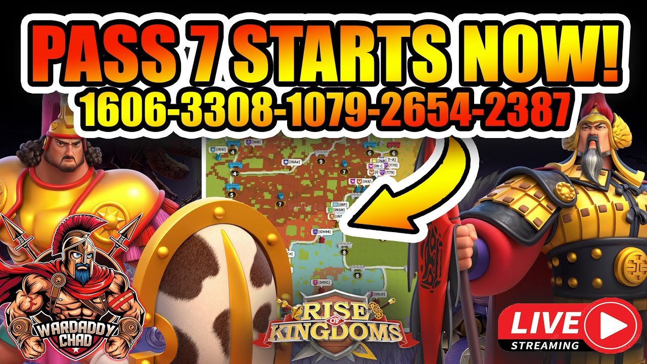 K⭐︎ROK Pass 7 Let's GO! 1606-3308-1079-2654-2387 - Rise of Kingdoms - YouTube