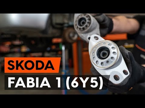 How to change rear strut mount / rear top munt SKODA FABIA 1 (6Y5) [TUTORIAL AUTODOC]