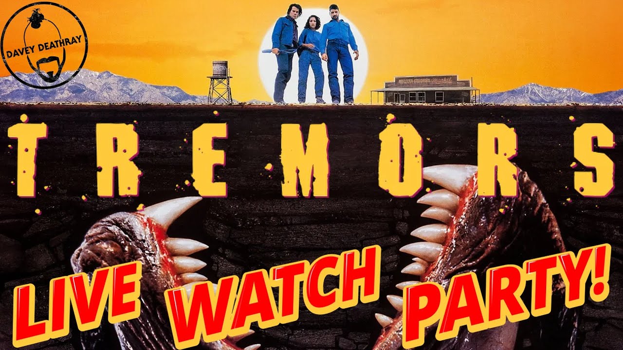 Tremors Watch Party LIVE!  90s Horror Movie Night, Kevin Bacon, Giant Worms