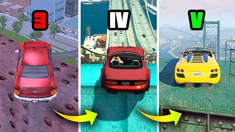 JUMPING FROM THE HIGHEST BRIDGE IN CAR IN GTA GAMES (Evolution)