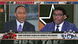 Stephen A. laughs at Michael Irvin having more confidence in the Cowboys than the Bucs | First Take