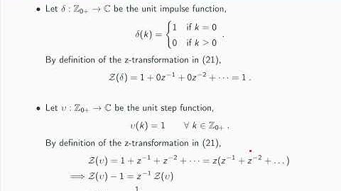 Linear System Theory - 09 State space models (discrete time) - part 2/2