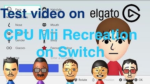 Elgato HD60S Test Video - Trying to recreate Wii Sports CPU Miis 1-5 on Switch