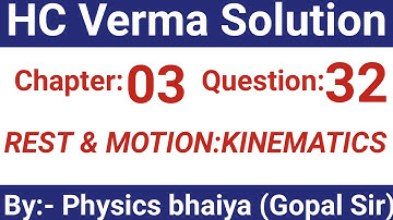 H.C. Verma Solutions - Rest and motion - Kinematics - Chapter 3, Question 32