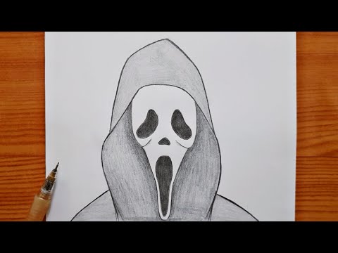 How to draw Ghost Face | Ghostface step by step | easy drawing