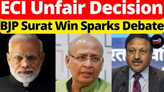 ECI Unfair Decision; BJP Surat Win Sparks Debate #lawchakra #supremecourtofindia #analysis