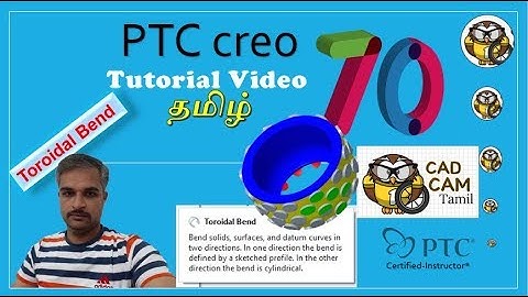 Creo 5.0 | Tamil Tutorial 70 | Toroidal Bend