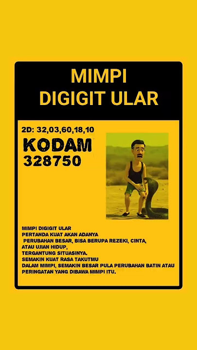 mimpi digigit ular 🐍❗ PERTANDA ❗ #hiburan #animasi #tafsir #storywa #funny #tafsirmimpi #shorts