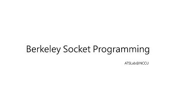 [Net] Berkeley Socket Programming [Mandarin][EN Sub]
