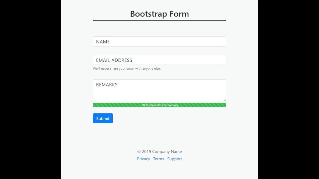 Bootstrap Form YouTube