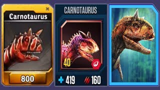 CARNOTAURUS - Jurassic World The Game Vs Jurassic World Alive Vs Jurassic Park Builder