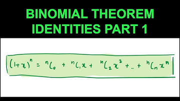 HSC Year 12 Extension 1 (3U) - Binomial Theorem Part 1 - Proving Identities (Substitution)
