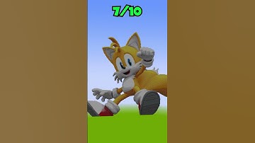 Rate pixel art with Sonic characters in minecraft from 1 to 10#shorts
