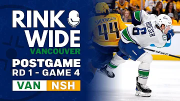 RINK WIDE PLAYOFF POST-GAME: Vancouver Canucks at Nashville Predators | Round 1 - Game 4