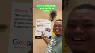 Jajan di @satebakoh, berikan review dengan foto di Google, tunjukkan di kasir langsung diskon 10%