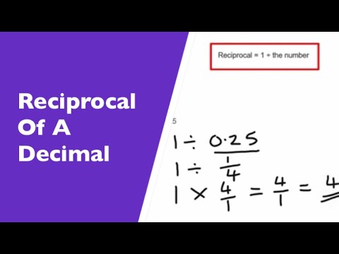 Video: Hva er en gjensidig av en desimal i matematikk?