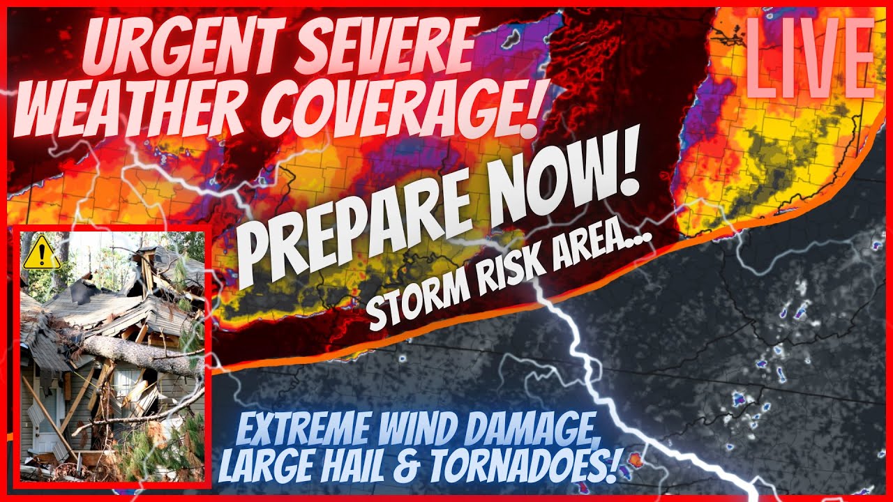 🔴LIVE- Extreme Weather Coverage! Widespread Wind Damage, Huge Hail ...