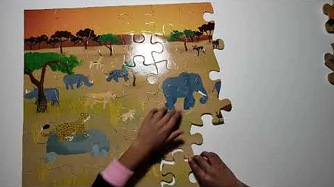 Safari Animals Puzzle | Puzzles for kids |Time lapse | Toddler activities | Wild animals | Kids toys