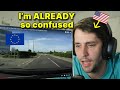 American reacts to driving on the LEFT SIDE in Europe