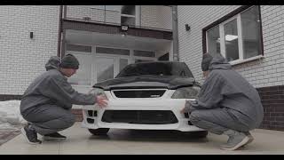 05. Fitting of front bumper JDL style for Lexus is300...