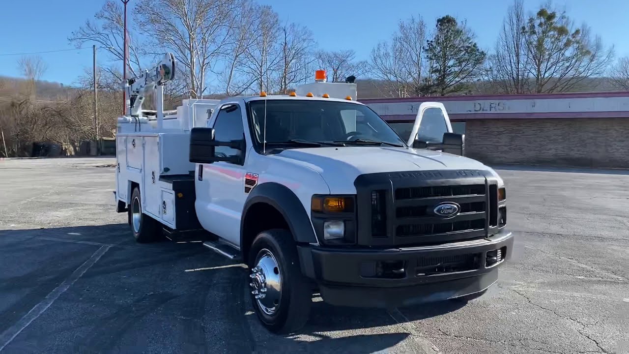 2008 FORD F550 4x4 MECHANICS CRANE TRUCK SERVICE UTILITY TRUCK FOR SALE MAI...