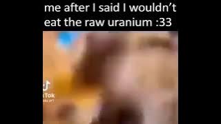 cat eating uranium