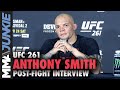 Anthony Smith sees Chris Weidman leg break during interview | UFC 261 post-fight