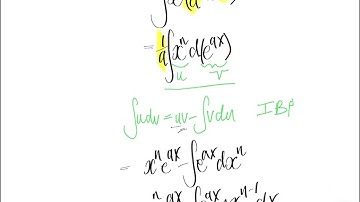 Show I(n)= integral  ∫ x^n e^(ax) dx=… reduction formula