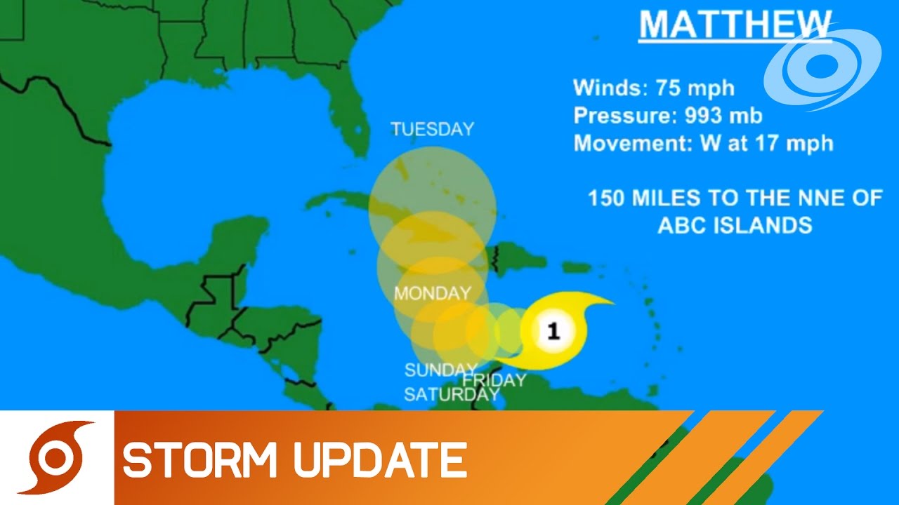 Hurricane Matthew in the Caribbean - Update 1 (09/30/2016) hurricane news video