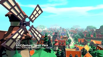 EPIC Fantasy Town - Low Poly 3D Art