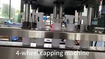 4-wheel capping machine for bottle ,automatic screw capping machine ,plastic bottle capper factory